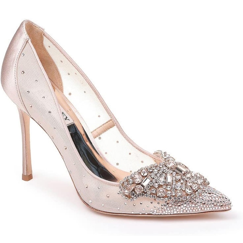 Badgley Mischka Women’s Embellished Crystal Evening Pumps